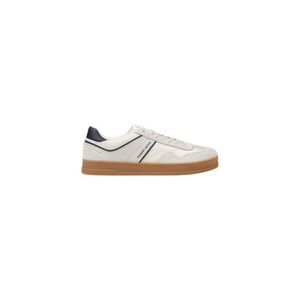 Tommy Hilfiger Jeans Cream Leather Low Top Men's Sneakers